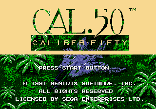 Caliber .50 Title Screen